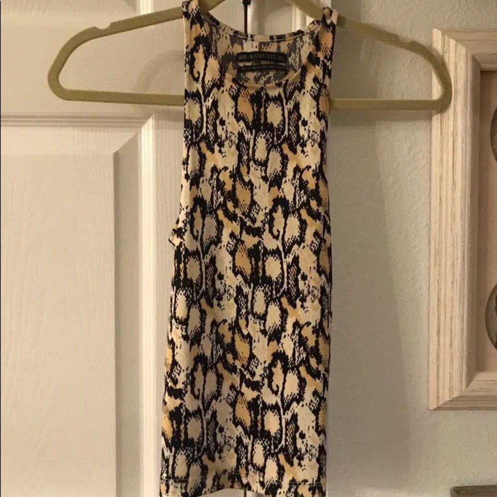 Urban Outfitters UO Brand Seamless Leopard Animal Print High Neck Tank Top